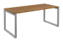 SEK-O - 18 stůl kancelářský, kovová podnož stříbrná, deska 25 mm, široký 1800 mm, ořech světlý
